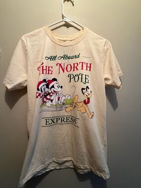 Disney Cream Logo Crewneck Tee